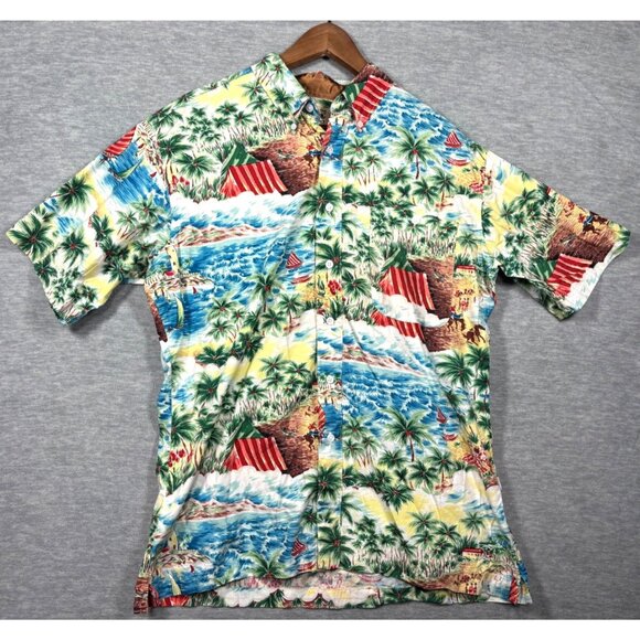 Vtg Wrangler Mens Shirt L Hawaiian Button Up Western‎ Cowboy - Picture 1 of 7
